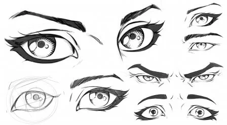 How To Draw Anime Eyes At Different Angles