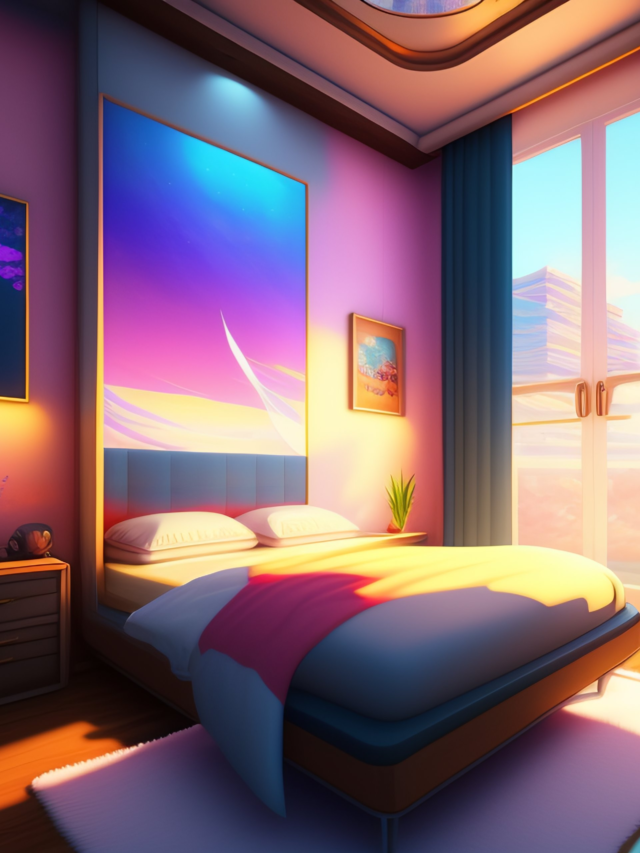 A Gamergirl Bedroom with Perspective